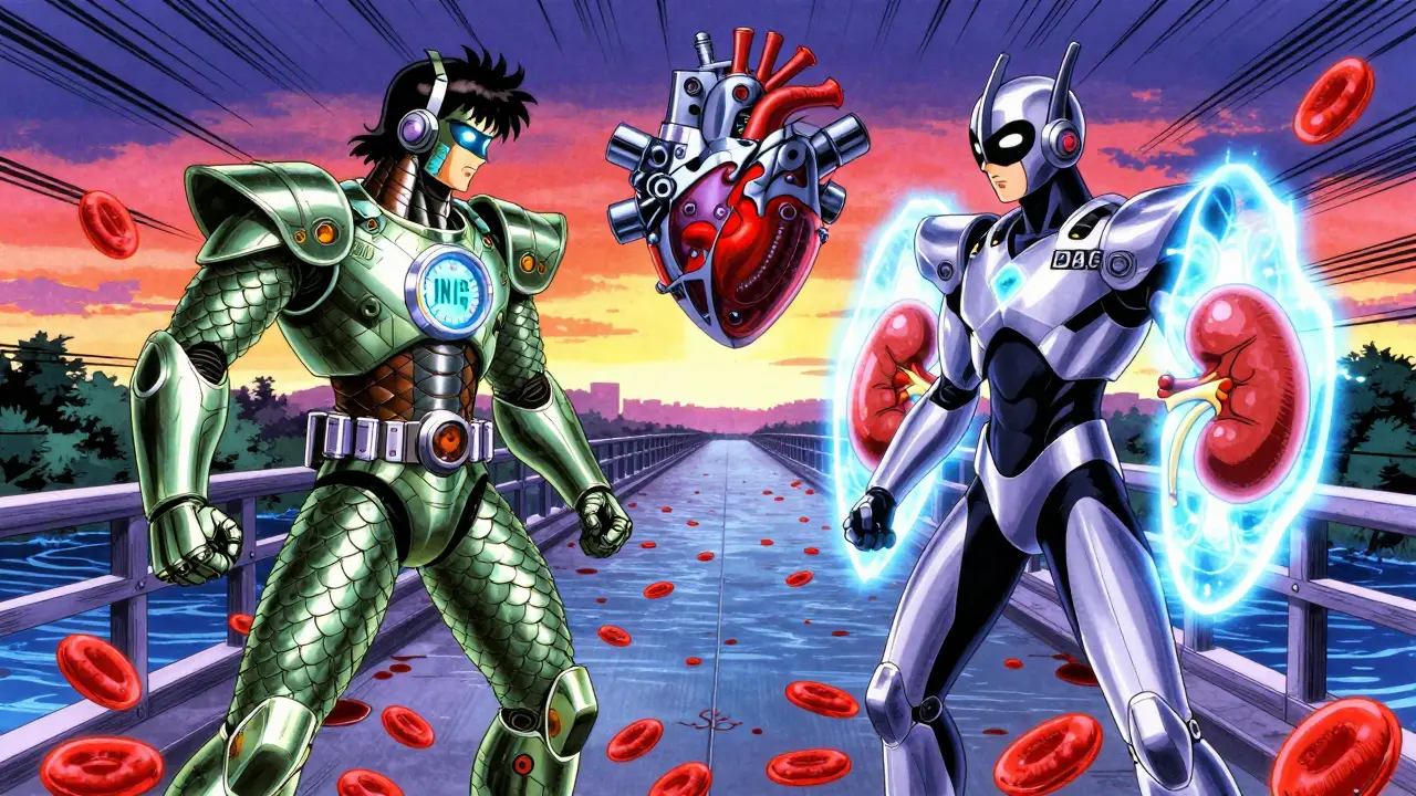 Warfarin and DOAC warriors in epic battle near a mechanical heart valve