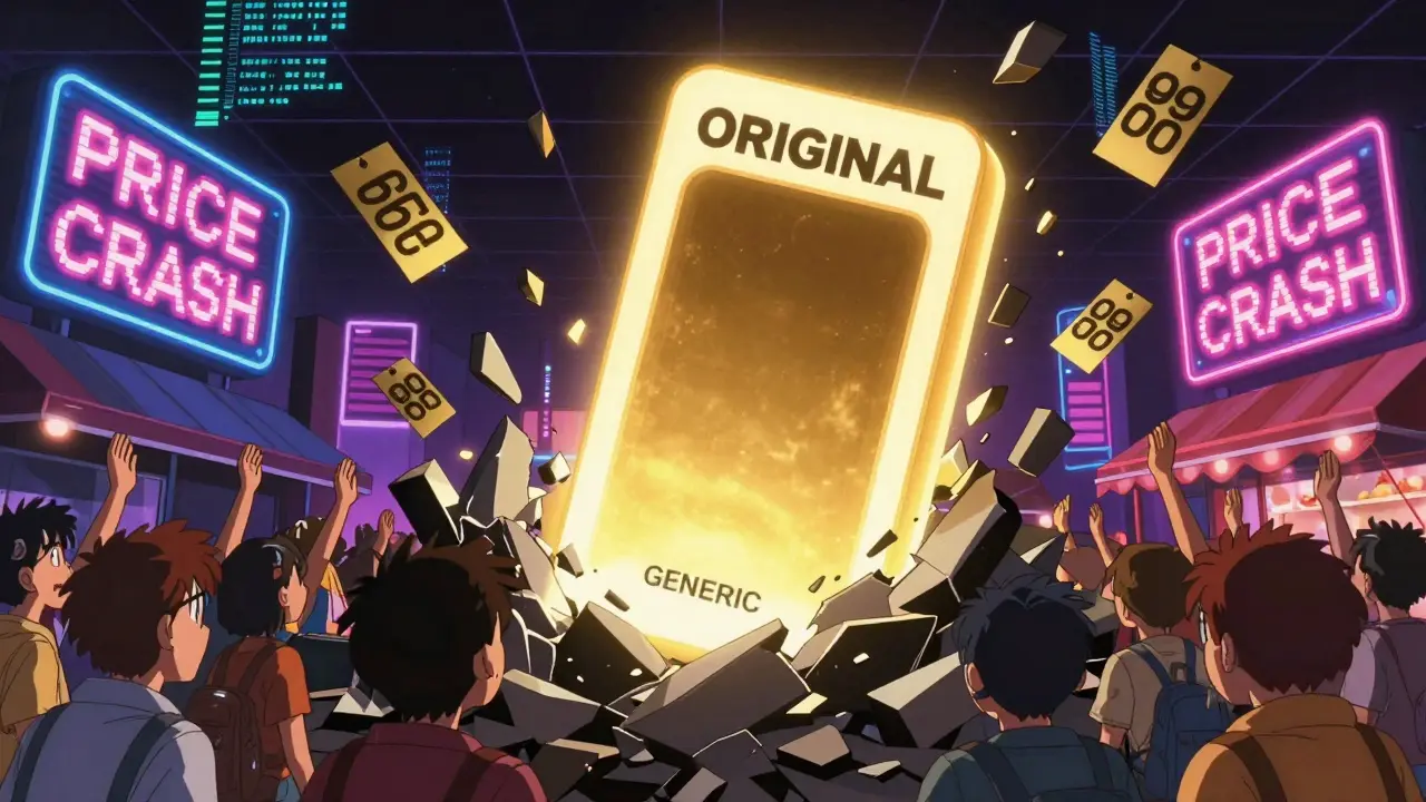 Why Prices Drop at Launch: The First Generic Entry Effect