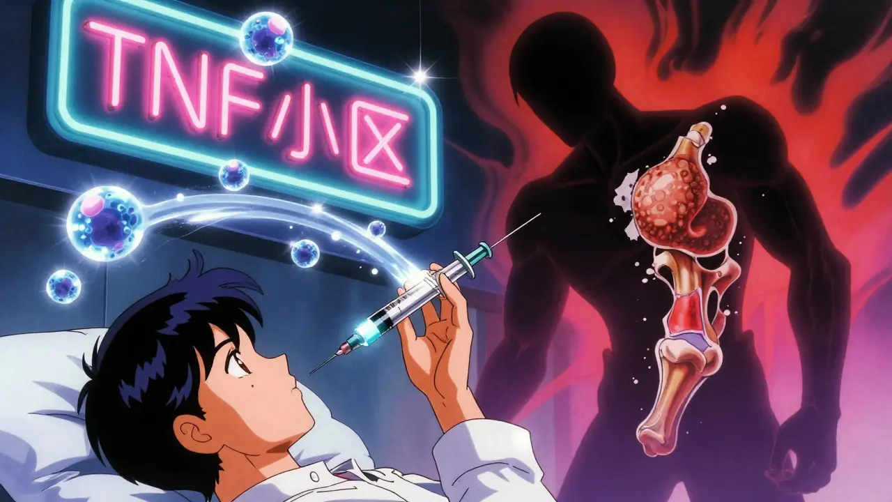 A patient receiving a biologic injection with crystalline protein molecules transforming damaged joints into healthy tissue.